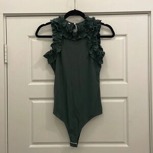 SHEIN green tank top bodysuit size medium